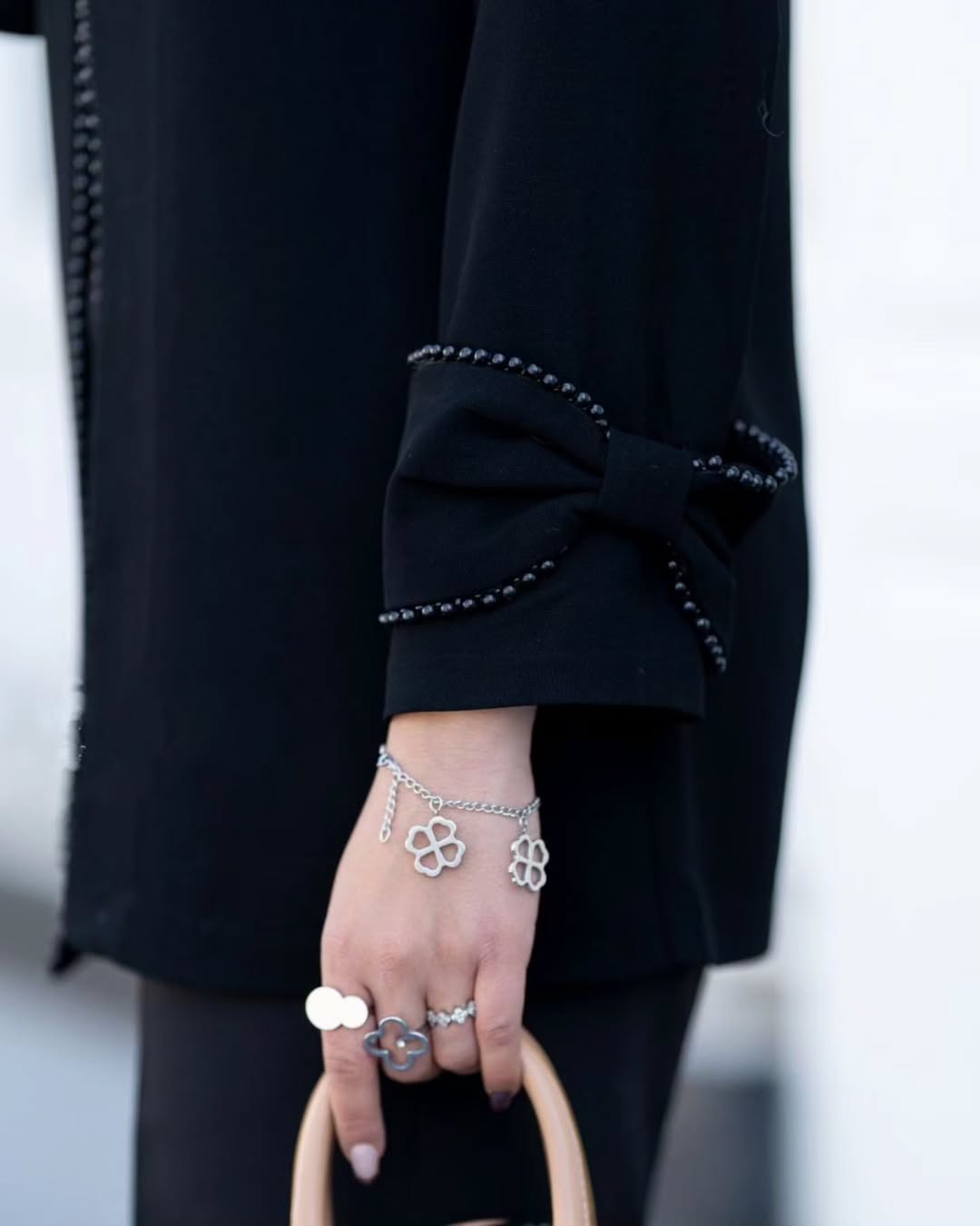 کت کرپ لمه آستین پاپیون ساده